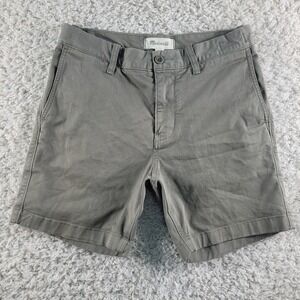Madewell Chino Shorts Mens Size 30 Green Excellent Coolmax All Season ND606